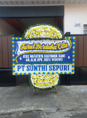 Papan Bunga Duka di Timbangan